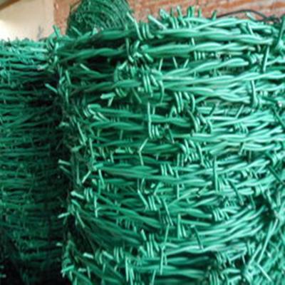 China 10kg 2.5mm Diameter Razor Wire Concertina Green / Silver Barbed for sale