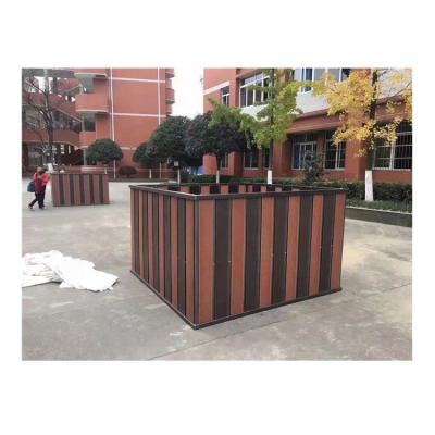 China Large Metal Rectangle Aluminum Alloy Minimalist Commercial Outdoor Public Planter Box for sale