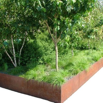 China Minimalist cnc corten metal garden edging garden fencing panels lawn edging for sale