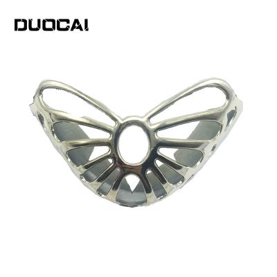 China Custom Cheap Shoe Buckle Hardware Fashion Shoe Parts Decorative Punk Metal Gold Toe Cap for sale