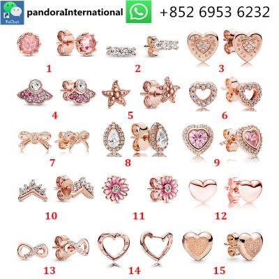 China Vintage S925 Sterling Silver Fits Original Love Series Love Pod Drop Cubic Zirconia Earrings for sale