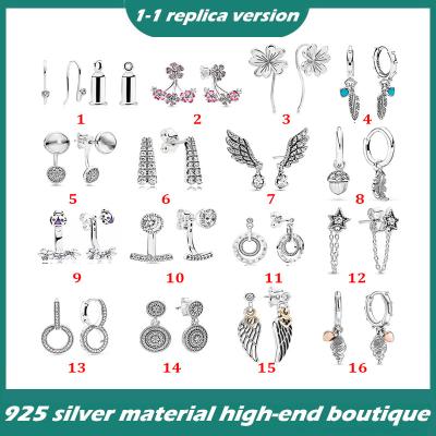 China Vintage S925 sterling silver double hoop twinkle earrings, holy feather series, daisy flower temperament earrings earrin for sale