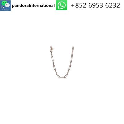 China New Vintage S925 Gold Chain Anchor Link Chain Long Pink Clavicle Chain Soft Base Necklace for sale