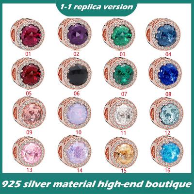 China Vintage S925 Sterling Silver Rose Gold Cat Eye Like Hanging Beaded Cat Eye Color Style DIY Accessories for sale