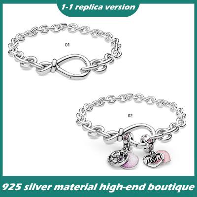 China Vintage 925 Sterling Silver Eternal Mother's Day Series Symbol Bracelet Suitable For Original Bracelet for sale