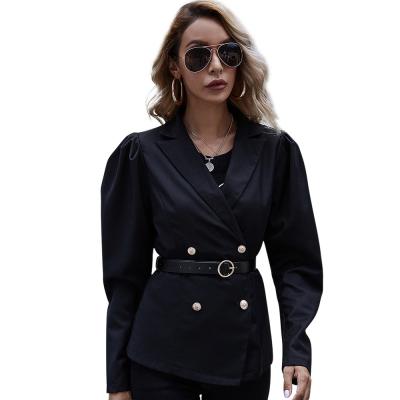 China Fashionable Windproof Women's Style Double Breasted Suit Jacket Coats 2021 New for sale