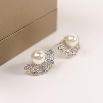 Китай 2022 Fashion Heart Shaped Fancy Pearl Jewelry Wholesale Trendy Stud Earrings S925 Sterling Silver Earrings For Women продается