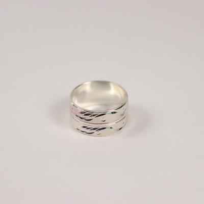 China Wholesale New Trendy Design Hip Hop Fashion Jewelry 999 Sterling Silver Ring For Men Te koop