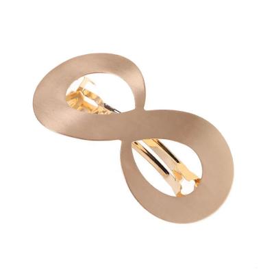 Κίνα Fashion Premium Metal Matte Hair Clip Hollow-out 8 Shape Endless Barrette Shaped Automatic Hair Clip For Women Girls προς πώληση