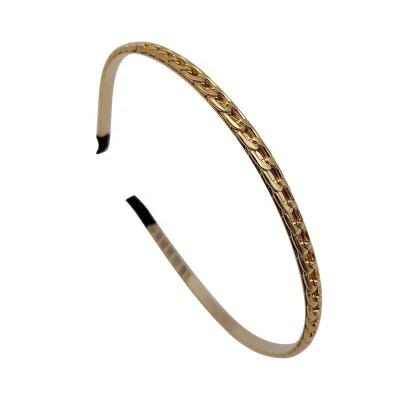 China Fashion Metal Headbands Jewelry Fashion Gold Sliver Chain Hairband Headdress For Girls Women Teens for sale