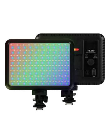 China Adjustable full color tempurate AENES YY240 RGB color fill light convenient photographic equipment for sale