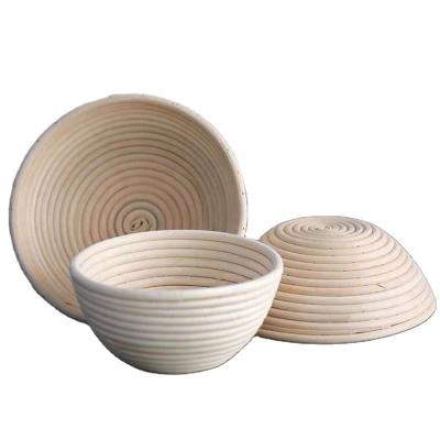 China Viable High Quality Handcrafted 18*9cm, 13*6cm, Bread Proof Brotoform Fermentation Baking Bowl Rattan Round Bread Proofing Basket for sale