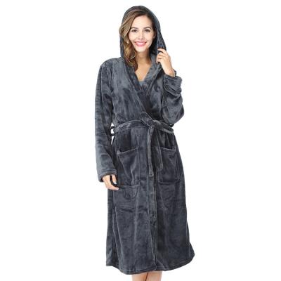 China Warm Fluffy Waffle Shaggy Bathrobe Men's Kimono Spa Length Sherpa Fleece Plush Women's Soft Long Robe QUICK DRY for sale