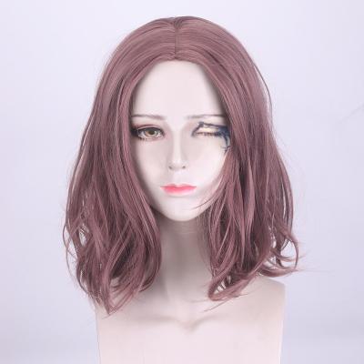 China Easily Styled Natural Bob Part Wavy Pink Synthetic Elden Ring Bangs Wigs Melina Cosplay Hair Wig Pastel for sale