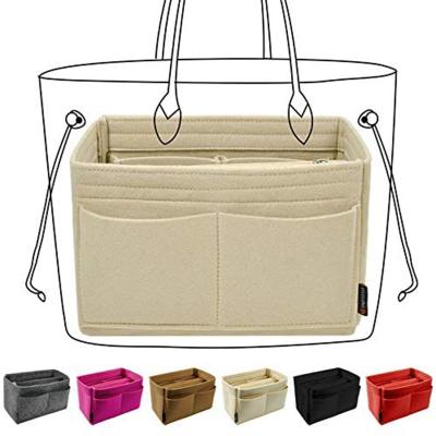 China Viable Women Purse Organizer Insert Totebag Zipper Handbag Quick Felt Bag Neverfull for sale