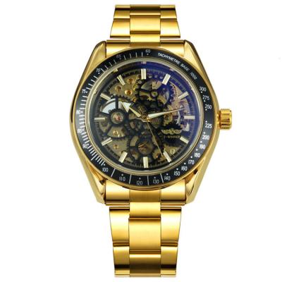 China The Winner 482 Fashion Skeleton Creative Automatic Mechanical Stainless Steel Men's Official Dress Wristwatch Watches for sale