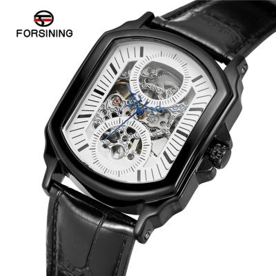 China Forsining 8080 Mens Wristwatches Simple Design Black Leather Watches Top Brand Wristwatches For Men for sale