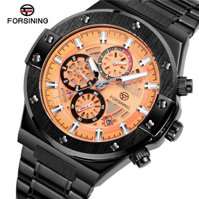 China FORSINING 6914 Mens Automatic Watch Brand Fashion Stainless Steel Strap Luxury Superior Wristwatches For Men for sale