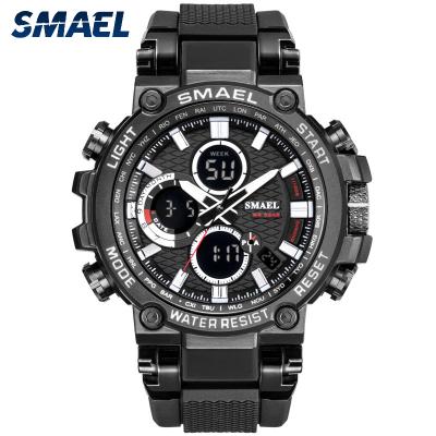 China smael 1803 SMEAL Men's LED Display Sport Watches Digital Dual Time Chronograph Watch Men's LED Week Display Wristwatches for sale