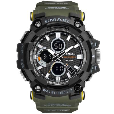 China LED display smael 1802 men's watch water resistant sports watch military army led digital wrist stopwatches for 1802 male for sale