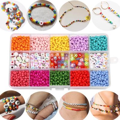 China Alphabet Letters Bead Kits Mixed Acrylic Alphabet Letters Bead Kits For DIY Bracelet Necklace Jewelry Making for sale