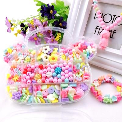 China Beaded Crystal Diy Kids Set Fun Beaded Girl Toys Happytime DIY Jewelry Kit for sale