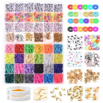 China Jewelry Making DIY Colorful Polymer Clay Beads Soft Pottery Choker Beads Handmade Jewelry Kits for sale