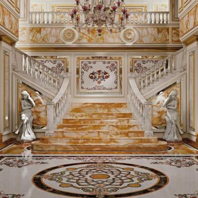 China Luxury turnkey hotel interior design service 3D solutions and marble architecture villa flooring design for sale