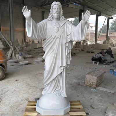 China Wall Jesus Religious Marble Carving Statue Custom Made for sale