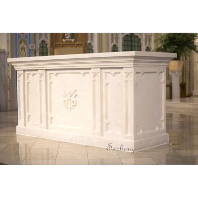 China Western Hand Carved Marble Stone Altar For Church for sale