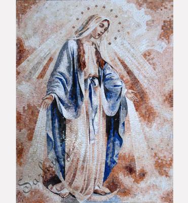 China Religious Wall Art Handmade Mosaic Mural, Icon Church Mosaic For Wall for sale