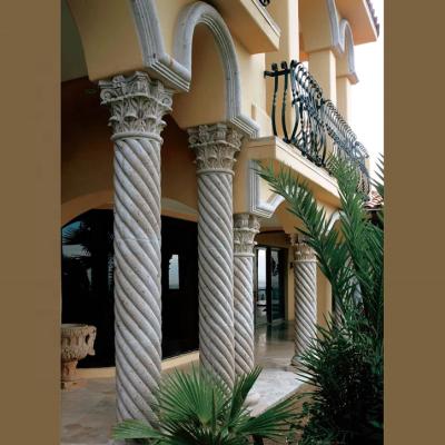 China Solid Corinthian capital columns with twisted axes for sale