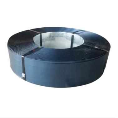 China Manual Wrapping Blue Tempered Waxed Steel Strapping Black Painted Steel Wrapping Strapping Band for sale