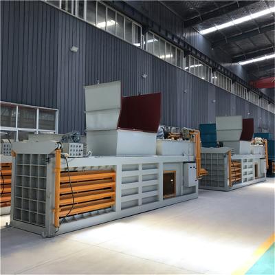 China High Efficiency Automatic Horizontal Hydraulic Baler / Cardboard Baler Machine For Old Clothes for sale