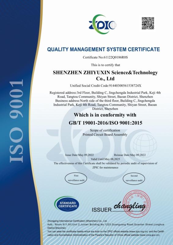 Quality Control - Shenzhen ZYX Science & Technology Co., Ltd.