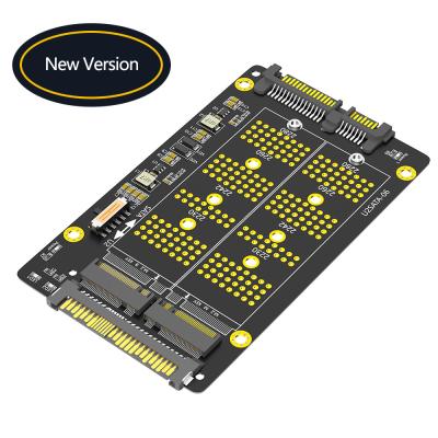 China Nueva versión 2 en 1 Combo M.2 (NGFF) NVME PCI-E SSD a U.2 SFF-8639 & M.2 (NGFF) SATA SSD a SATA Adaptador en venta