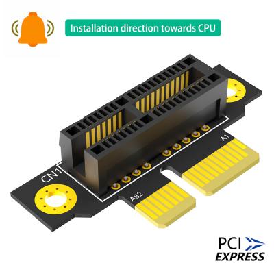 Китай Обратный 90 градусов PCI-E 3.0 1X слот на PCIe X1 адаптер Riser Card для 1U серверного корпуса продается