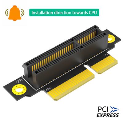 China Reverse 90 Degree PCI-E 3.0 4X Slot To X4 Adapter Riser Card For 1U Server Case - Installation Direction Towards CPU for sale