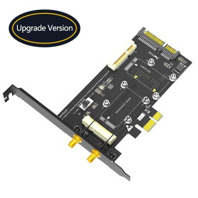 China Mini PCI-E naar PCI-E 1x en MSATA naar SATA3 WiFi adapter voor 3G 4G LTE Msata SSD Te koop