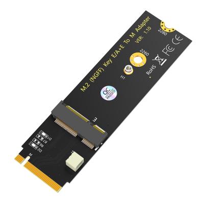 China WiFi Bluetooth NGFF A+E Key To M.2 Key M Adapter Mini Pcie SSD Adapter Card for sale