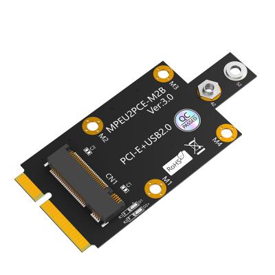 China Mini PCI-E zu NGFF M.2 B-Key-Adapter mit Dual-NANO-SIM-Kartenslot 3G/4G/5G WWAN-Modul auf Lager zu verkaufen