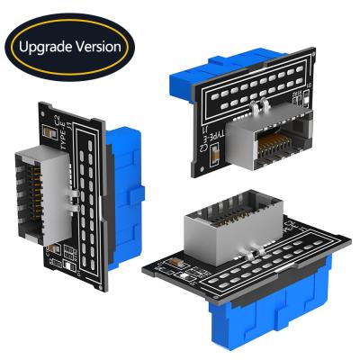 China Verticale kop USB 3.1 Frontpaneel Socket Sleutel Type E tot USB 3.0 Mannelijke uitbreiding Te koop