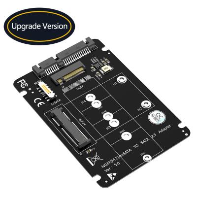 中国 2 イン 1 コンビネート M.2 NGFFキー B & MSATA SSD To SATA3 アダプター LED 電源状態を表示 販売のため