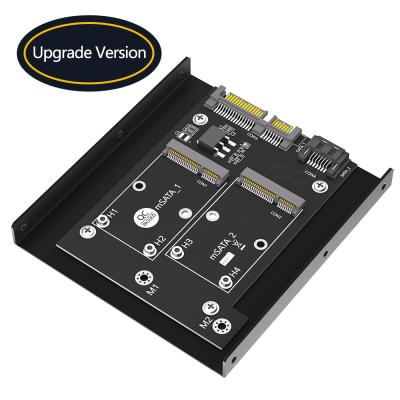 China Upgrade Version Dual MSATA SSD To Dual SATA3 Converter Adapter Card With 3.5 Inch HDD Bracket for sale