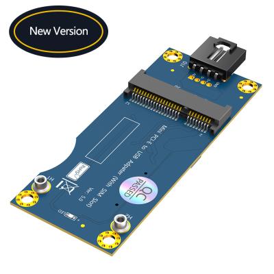 China USB 2.0 9PIN Header to Mini PCI-E PCIe 52PIN Wireless Module Adapter with SIM Card Slot Ver 5.0 for GSM WWAN 3G 4G LTE zu verkaufen