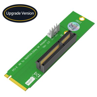 China PCI Express PCI-E 4X bis NGFF M.2 PCIe Riser Card X4 bis M2 Schlüssel M Adapter Indikator für Krypto zu verkaufen