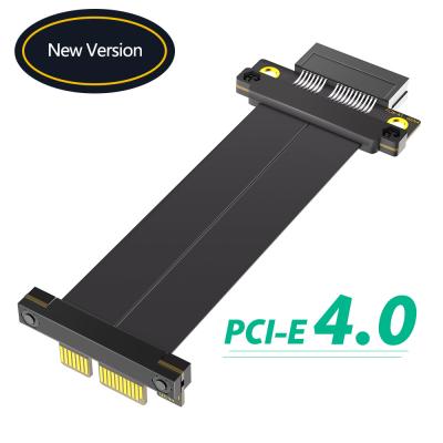 Chine 10 cm double câble d'extension verticale à 90 degrés PCI-E 4.0 1X pour compatibles 1X 4X 8X 16X à vendre