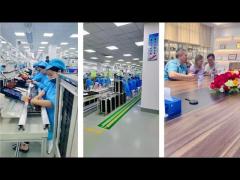 Production video and customer visit video display