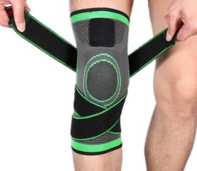 China Adjustable Breathable Bandage Braces Support Pads Elastic Sports Fitness Elasticity Sports Nylon Compression Nylon Sleeve For Basketball#HX-25 for sale