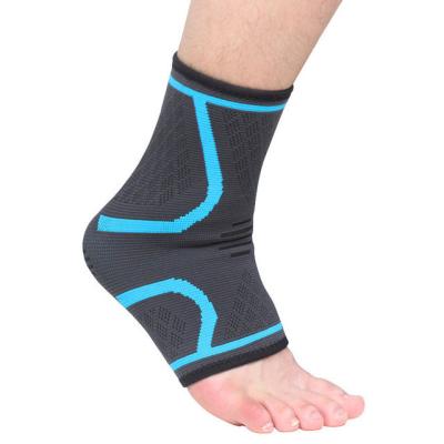 China Adjustable Breathable Gym Fitness Women Elasticity Sports Ankle Brace Nylon Elastic Support Foot Braces Protector Soccer Ankle Brace#AH-01 for sale